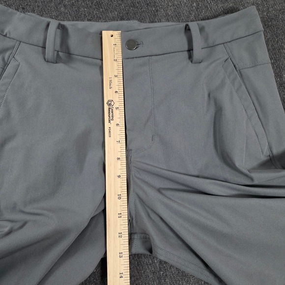 Lululemon ABC Shorts Mens Size 34 Gray Slim Fit Stretch Golf Athletic Shorts - Picture 2 of 7